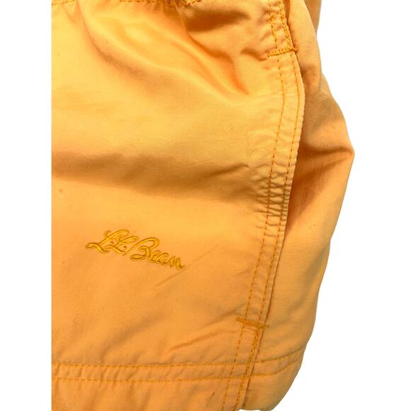 L.L. Bean Neon Orange Vtg 90s Hooded Anorak Quilted Jacket Oversized Size M - Picture 3 of 8